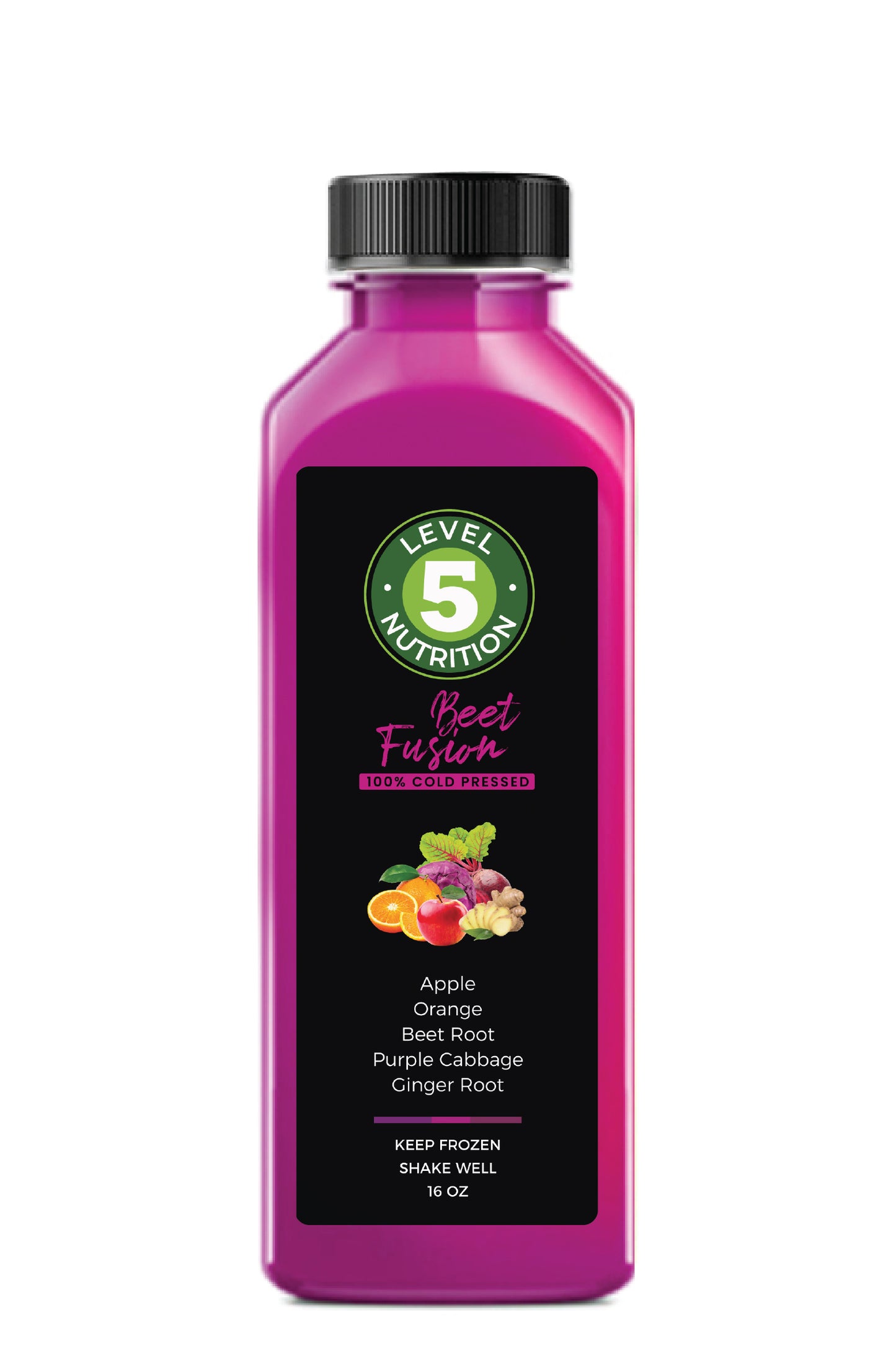 Ingredients: apple, orange, beetroot, purple cabbage, lime, ginger root

Description: A new twist on an old classic will have you questioning if this is really beet juice.